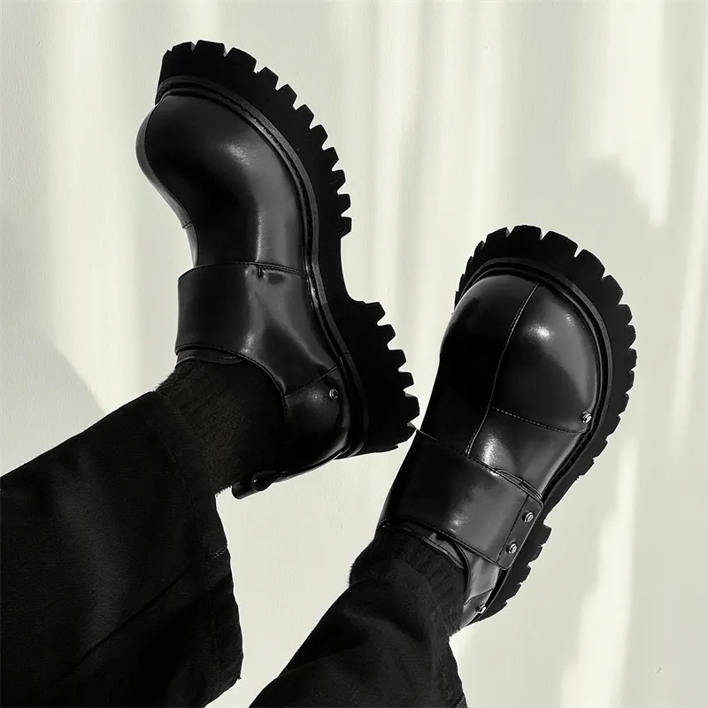 WEISHIBANGWEI Height Increasing Low Top Casual Shoes Unisex Black-2