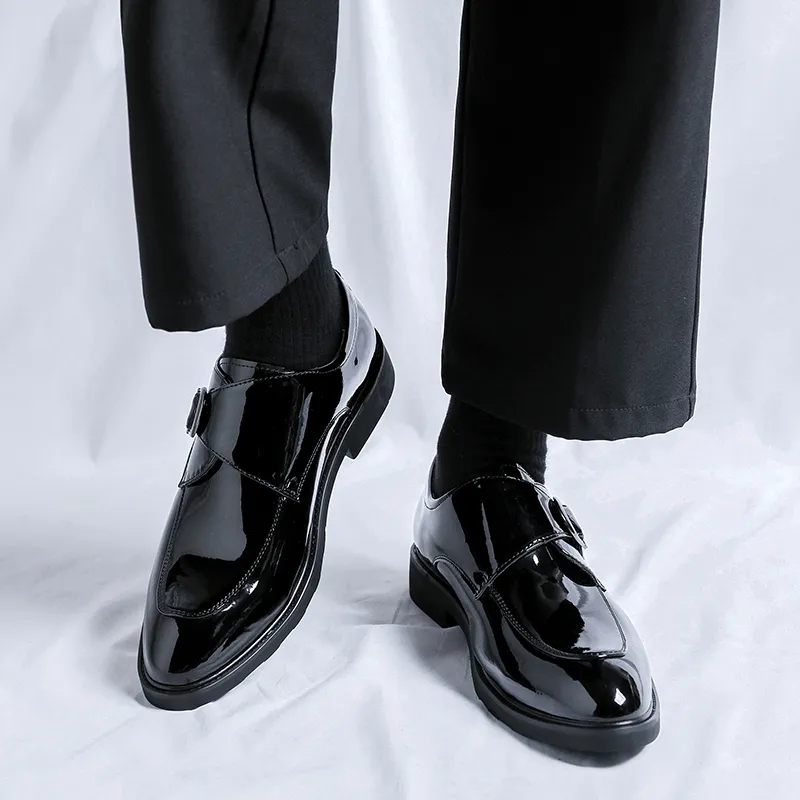 WEISHIBANGWEI Loafers Men's Black-6