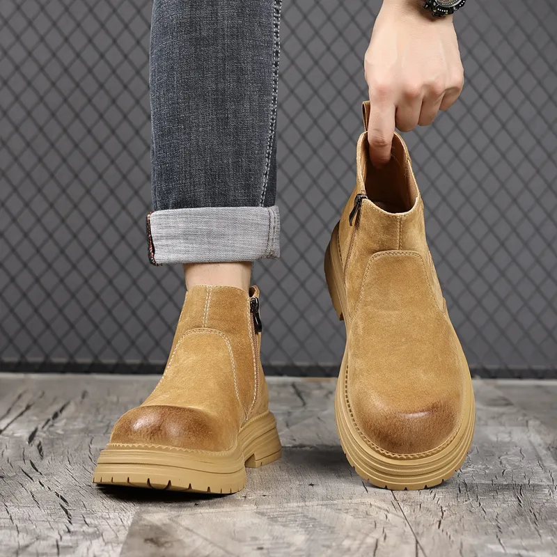 WEISHIBANGWEI Ankle Boots Men's-4