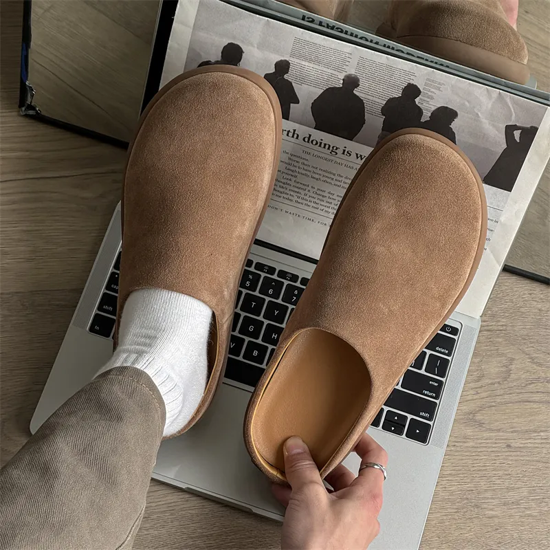 WEISHIBANGWEI Rubber Sole Slip Resistant Wrap toe Slippers Unisex-8