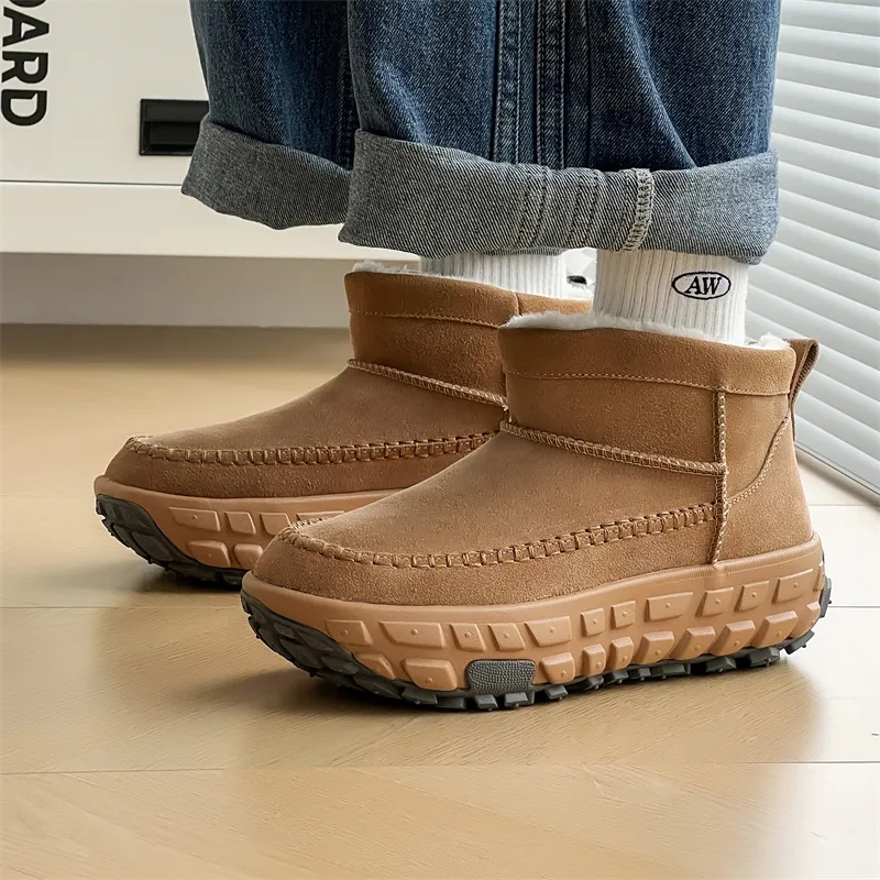WEISHIBANGWEI Warm Slip Resistant Short Snow Boots Unisex-4