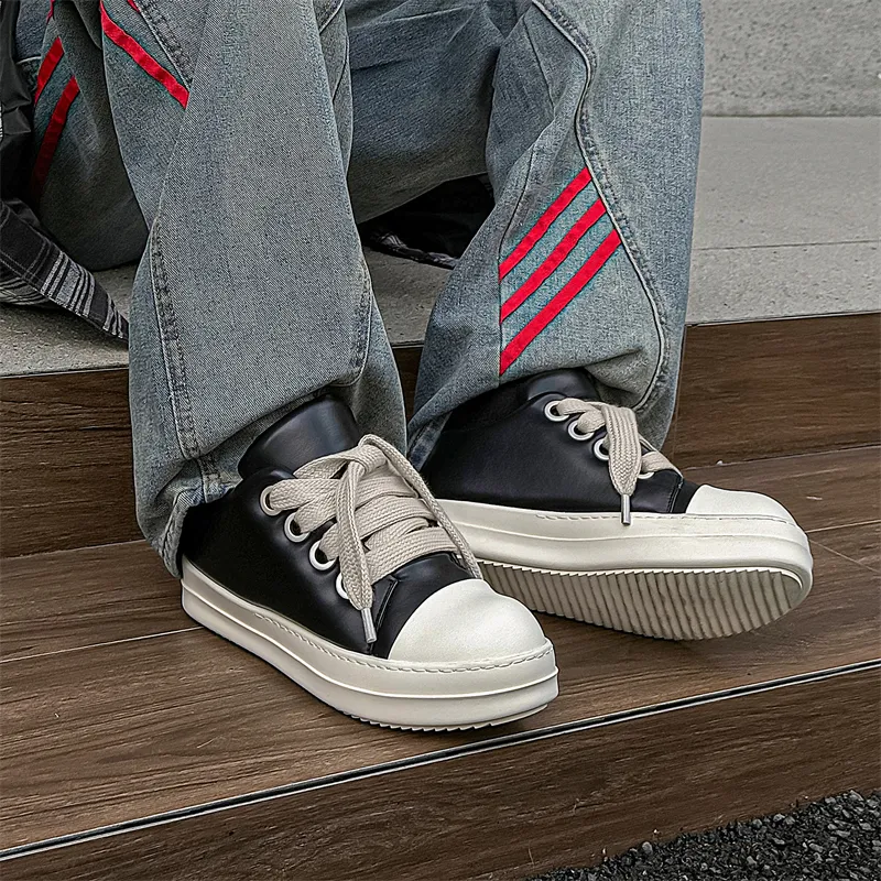 WEISHIBANGWEI Low Top Skateboard Shoes Unisex Black-6