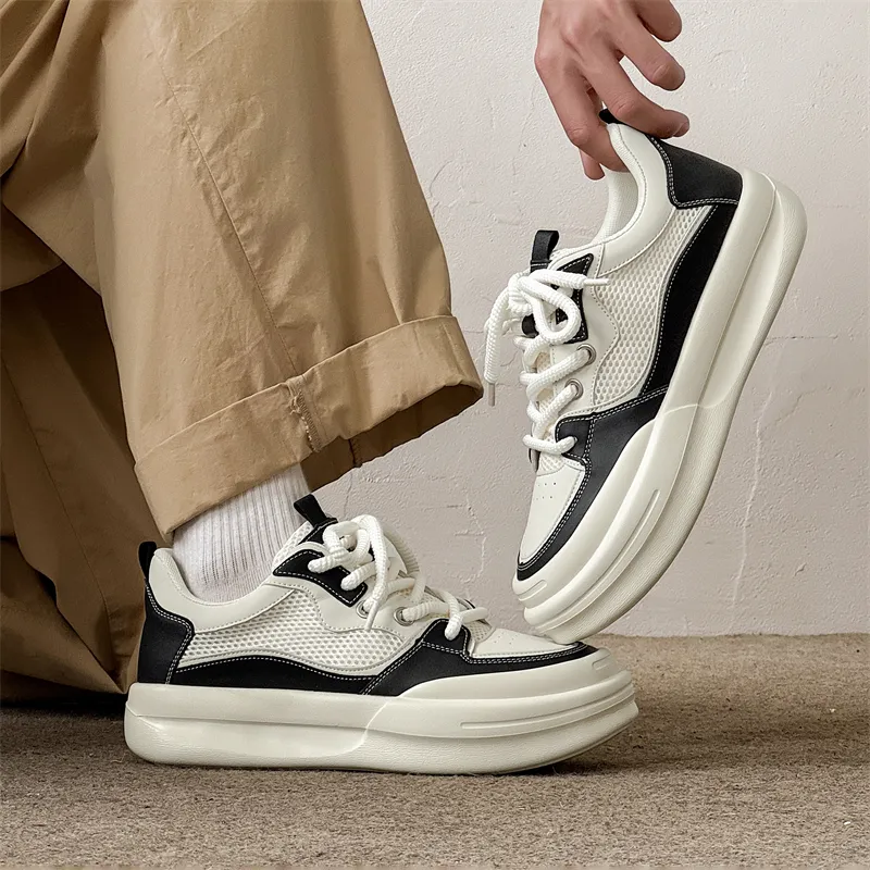 WEISHIBANGWEI Low Top Skateboard Shoes Men's White-3