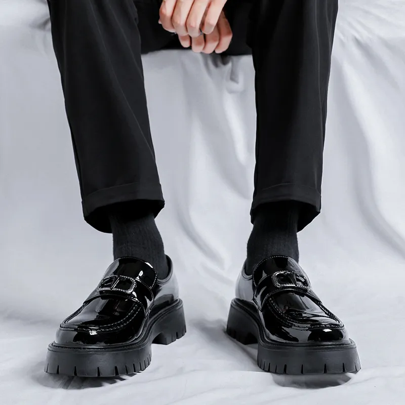 WEISHIBANGWEI Loafers Men's Black-1
