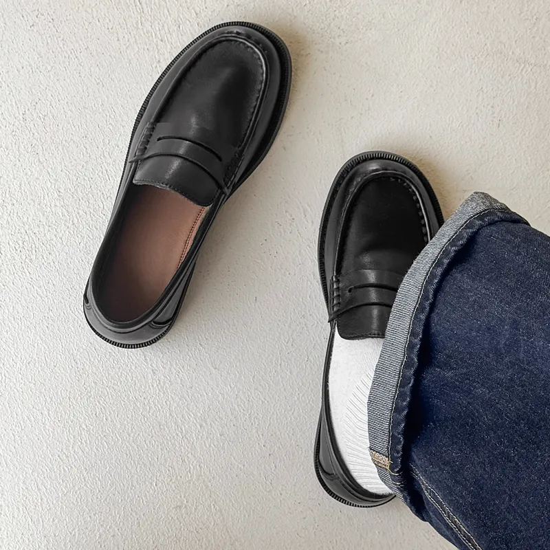 WEISHIBANGWEI Loafers Men's Black-1