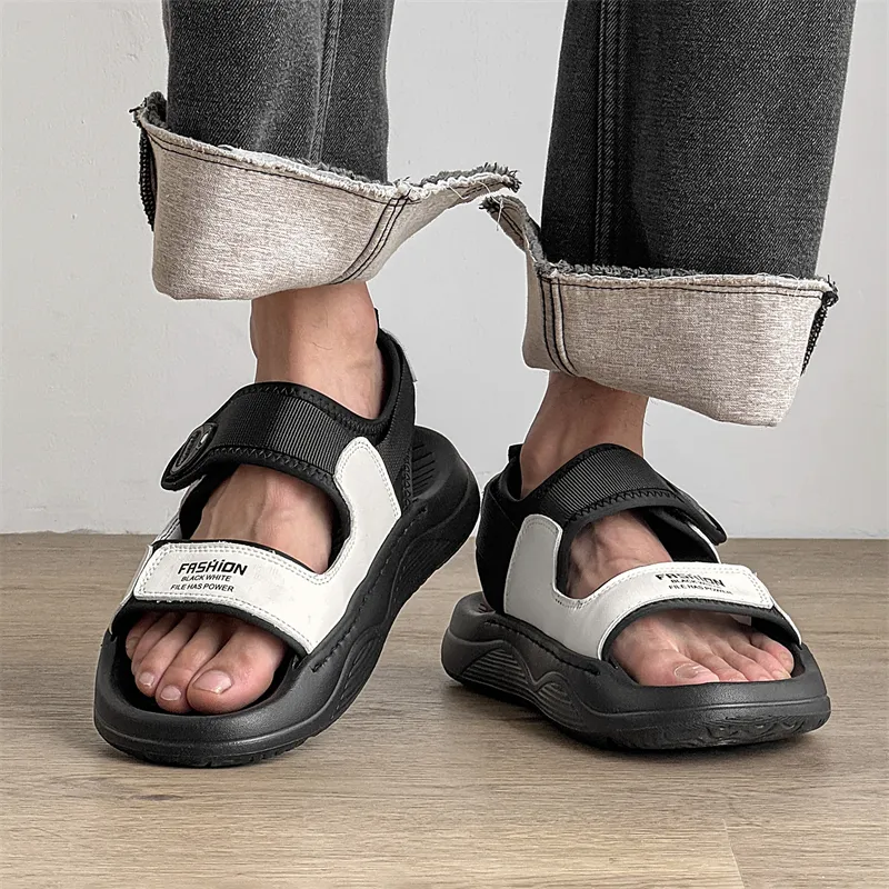 WEISHIBANGWEI Beach Sandals Men's White-1