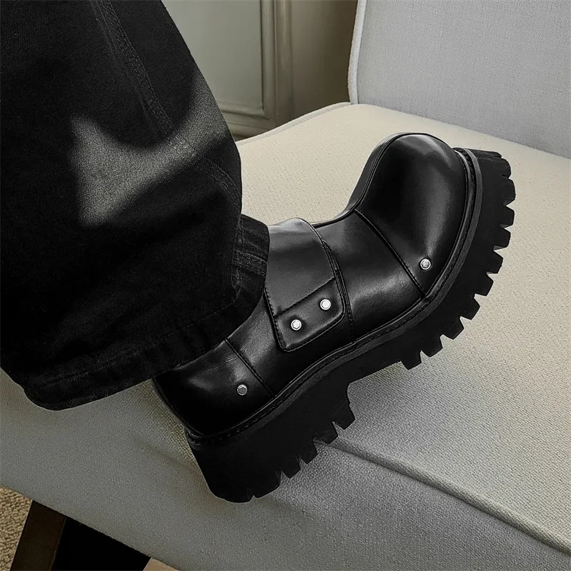 WEISHIBANGWEI Height Increasing Low Top Casual Shoes Unisex Black-7