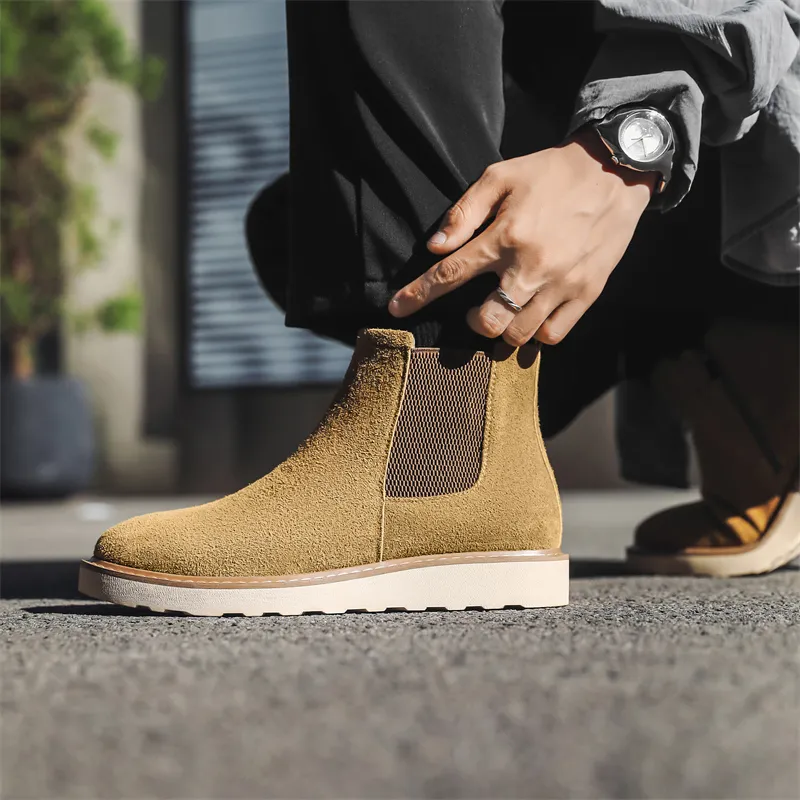 WEISHIBANGWEI Short Chelsea Boots Men's-12