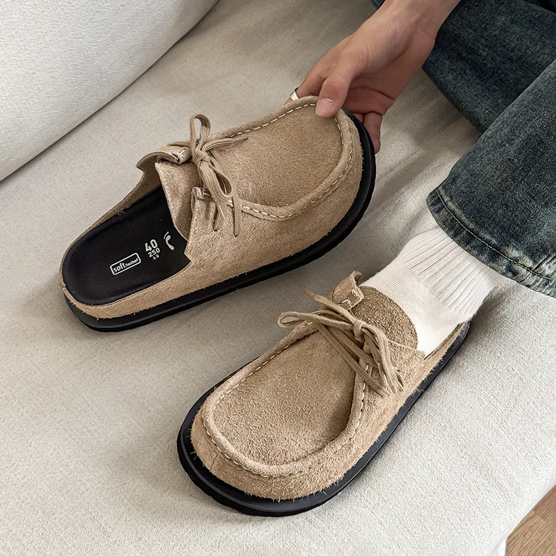 WEISHIBANGWEI Rubber Sole Closed Toe Slippers Unisex Brown-5