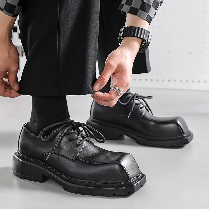 WEISHIBANGWEI Casual Shoes Men's Black-4