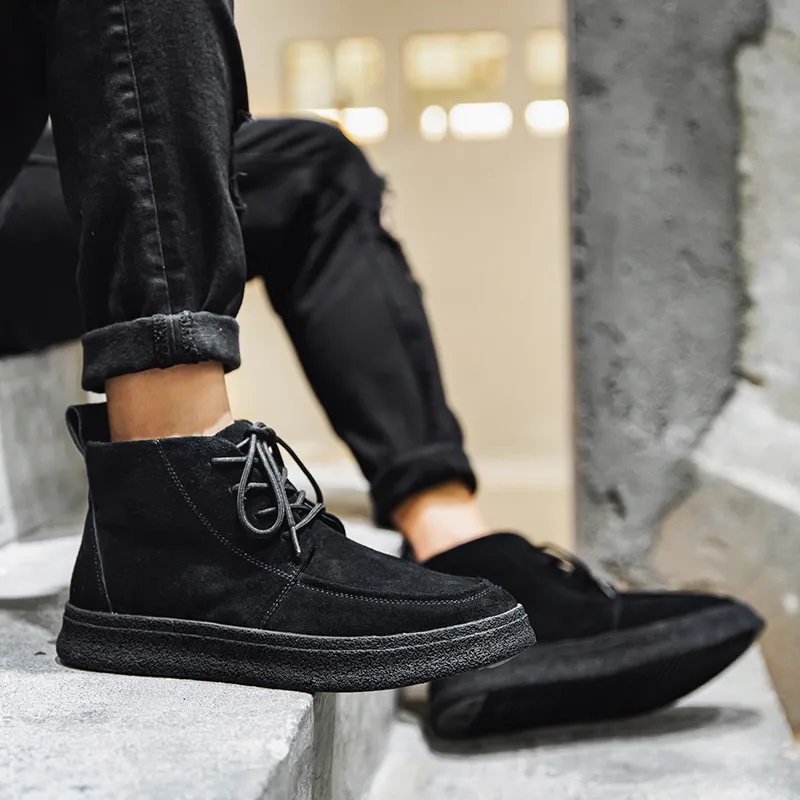 WEISHIBANGWEI Short Chelsea Boots Medium Heel Men's-69