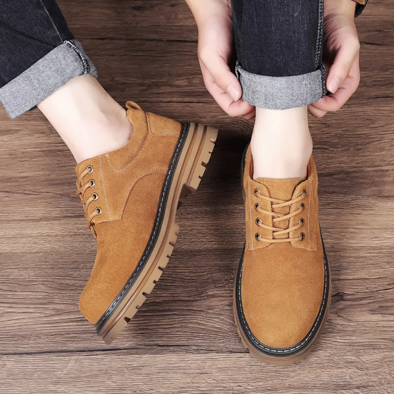 WEISHIBANGWEI Casual Shoes Men's Earth Yellow-3