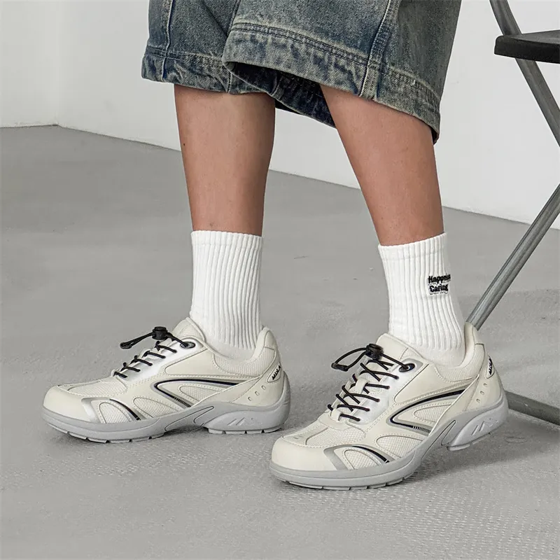 WEISHIBANGWEI Low Top Casual Shoes Men's Beige-3