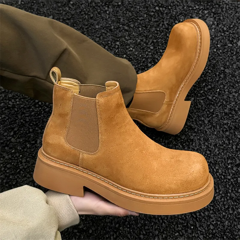 WEISHIBANGWEI Short Chelsea Boots Men's-8