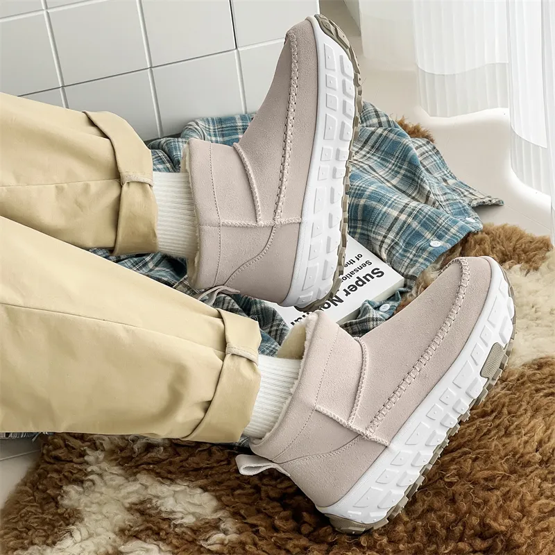 WEISHIBANGWEI Warm Slip Resistant Short Snow Boots Unisex-18