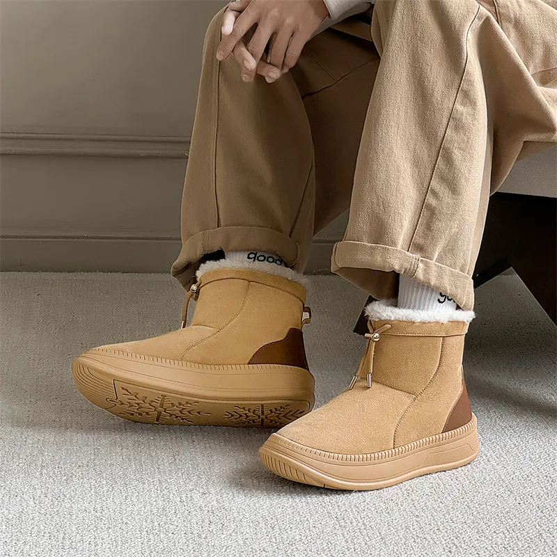 WEISHIBANGWEI Warm Anti Slip And Wear Resistant Short Snow Boots Unisex-3