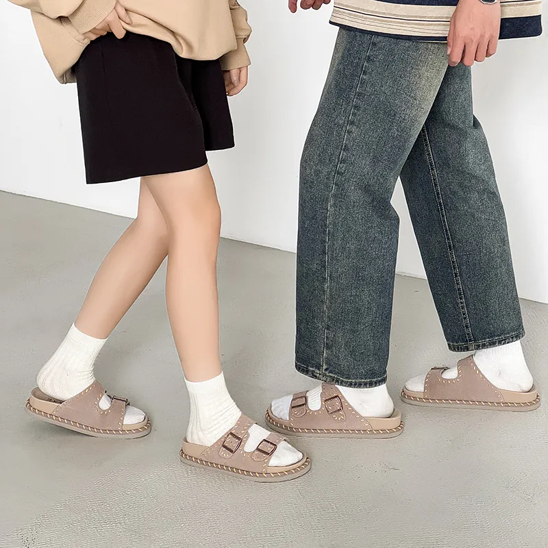 WEISHIBANGWEI Slip Resistant Odor Resistant Slide Slippers Unisex Khaki Orange-4