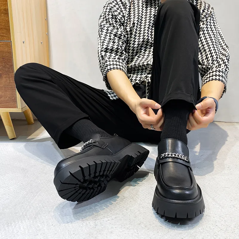 WEISHIBANGWEI Loafers Men's Black-1