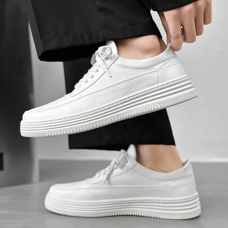 WEISHIBANGWEI Men's Casual Shoes Men's White-6