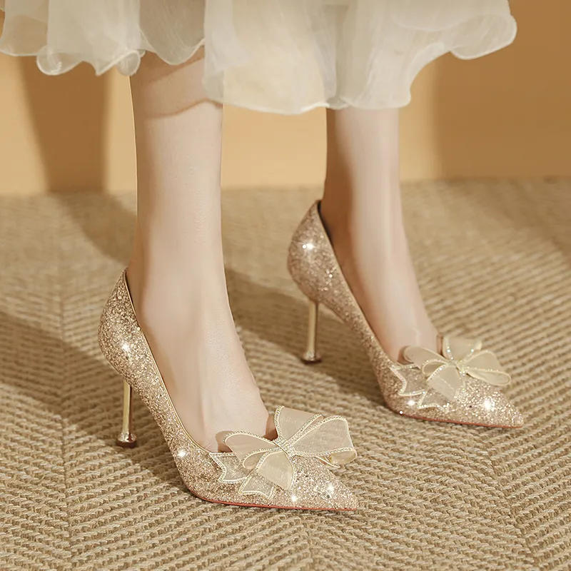 WEISHIBANGWEI Slim Heel High Heels Women's-4