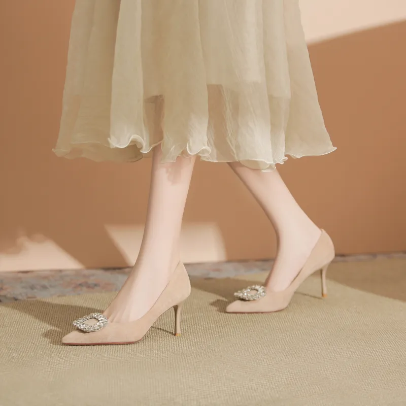 WEISHIBANGWEI Slim Heel High Heels 7.5CM Women's-2