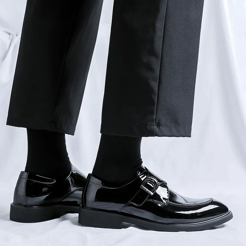 WEISHIBANGWEI Loafers Men's Black-5