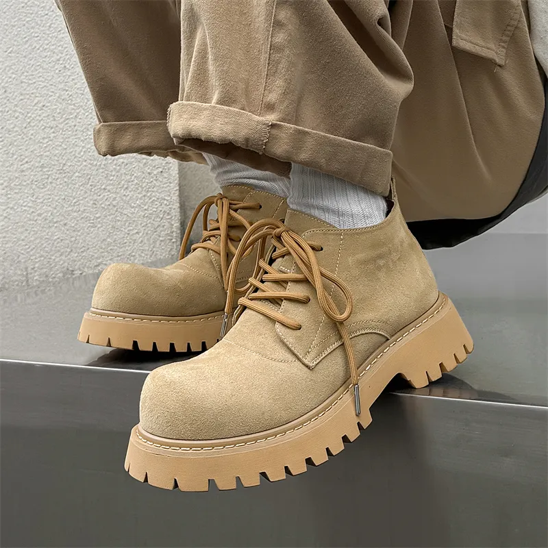 WEISHIBANGWEI Ankle Boots Unisex Yellow-6