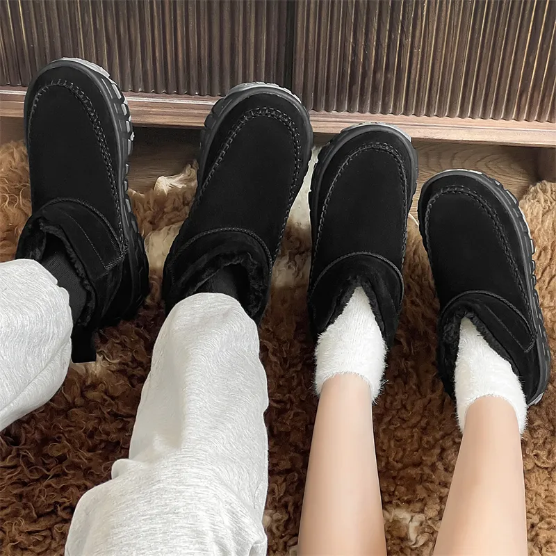 WEISHIBANGWEI Warm Slip Resistant Short Snow Boots Unisex-13