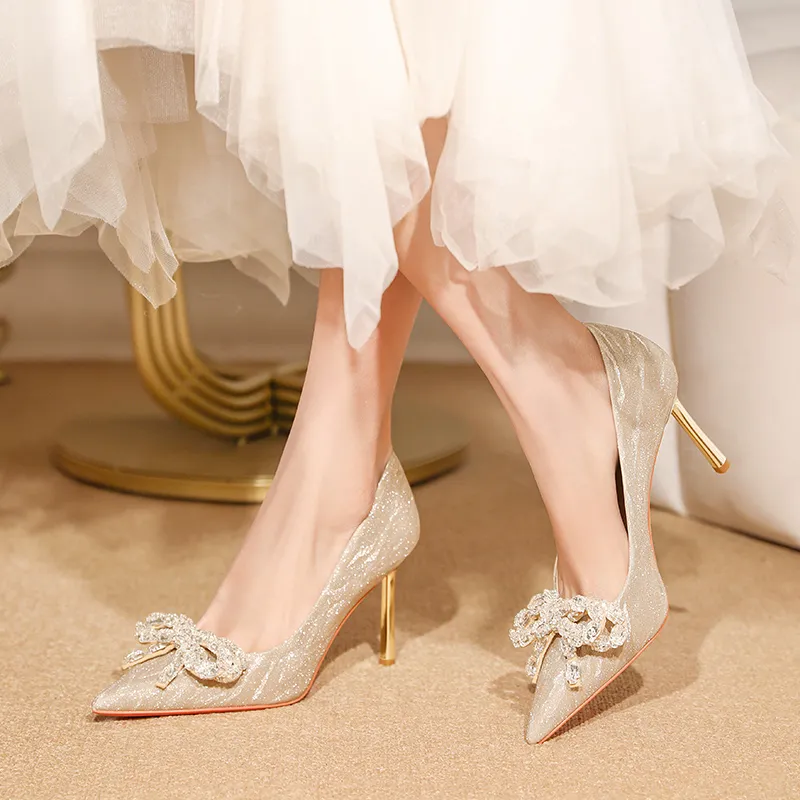 WEISHIBANGWEI Slim Heel High Heels 8.5CM Women's-3