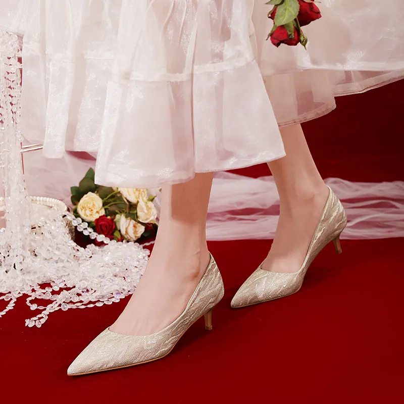 WEISHIBANGWEI Slim Heel High Heels 4.5CM Women's-5