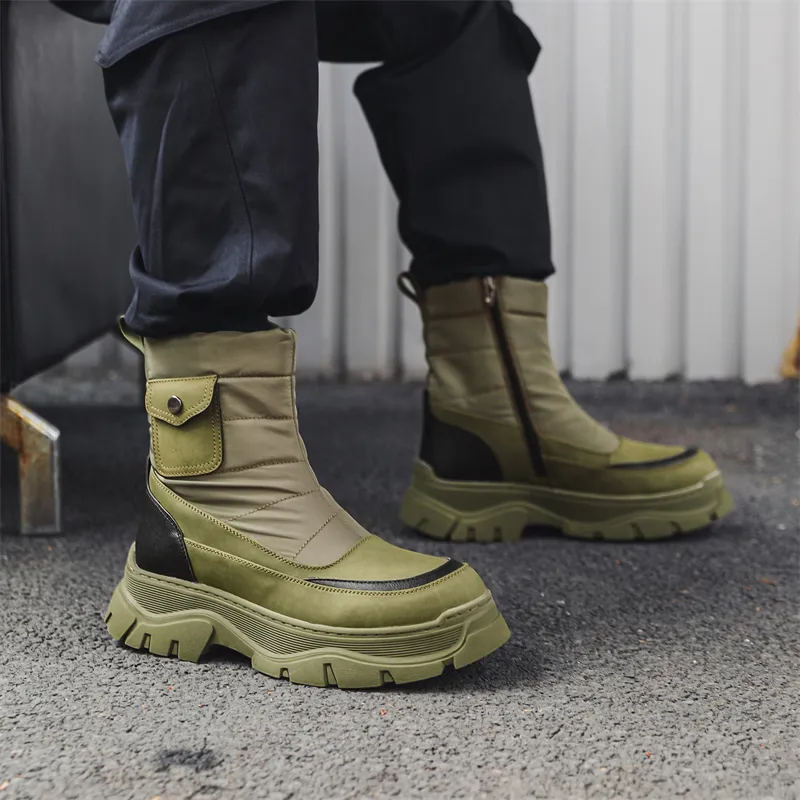 WEISHIBANGWEI Snow Boots Men-11