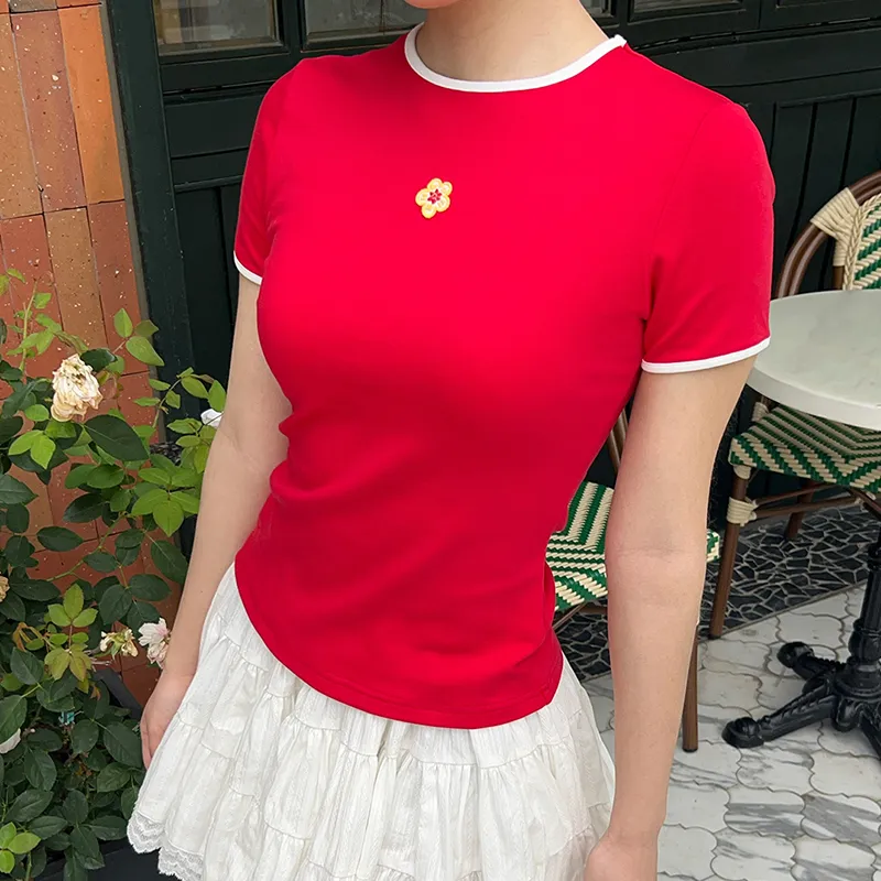 POPWAVE T Shirts Women's Red-3
