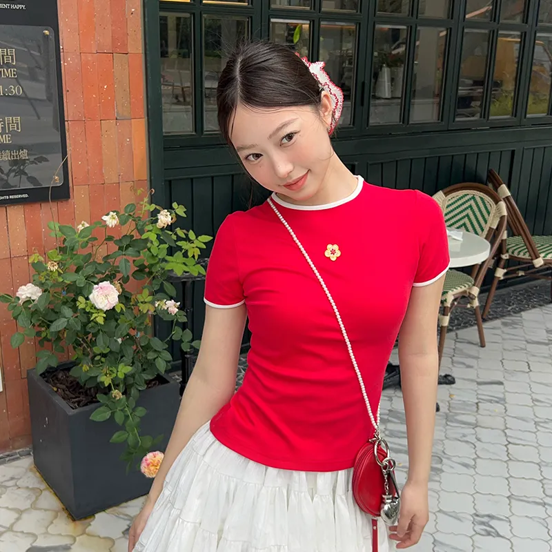 POPWAVE T Shirts Women's Red-2