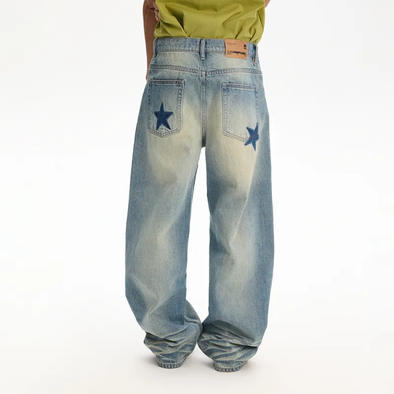 NewJnxs Jeans Unisex Light Denim Blue Shopping Bag Included-4
