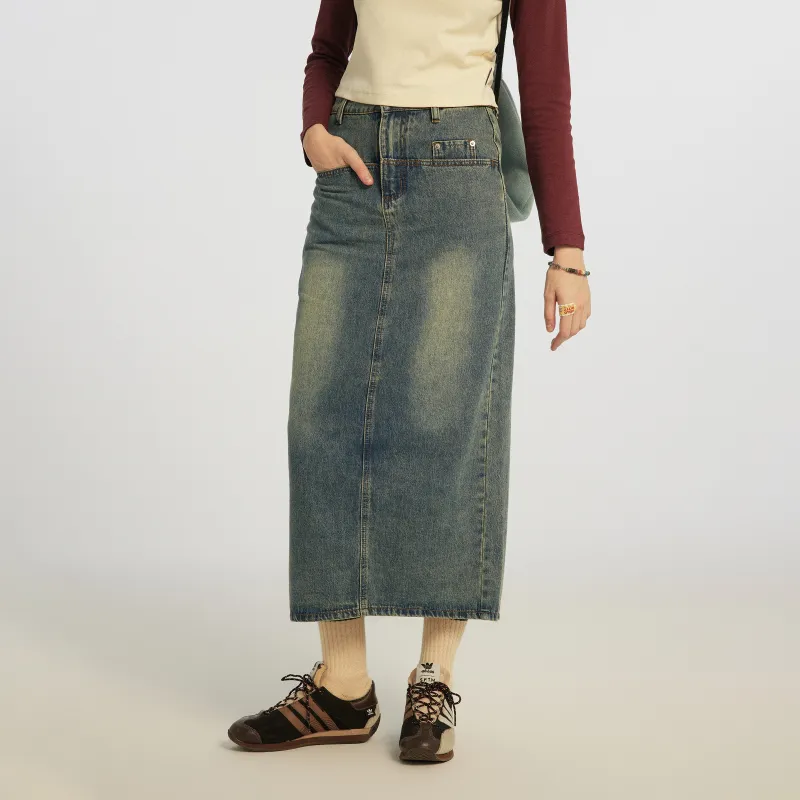NewJnxs Denim Long Skirt Women's-3