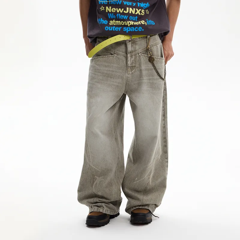 NewJnxs Silver Wing Series SS25 Jeans Unisex-2