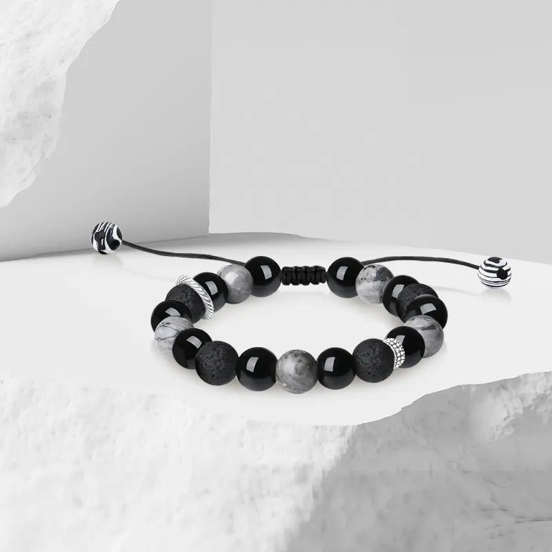 Thuban Ark Obsidian Jade Bracelets Unisex-1