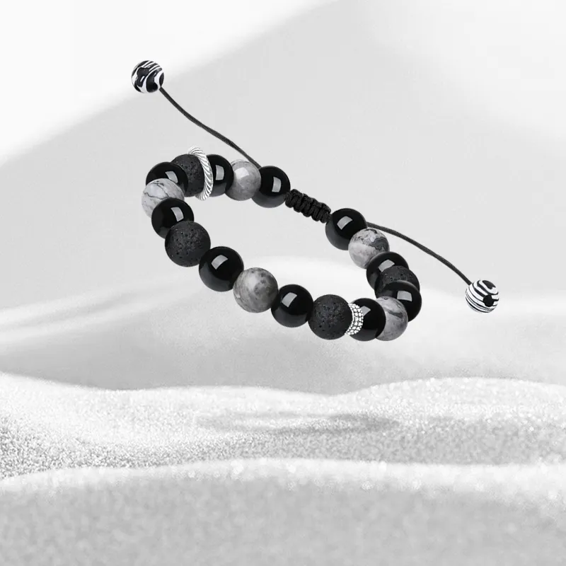 Thuban Ark Obsidian Jade Bracelets Unisex-2