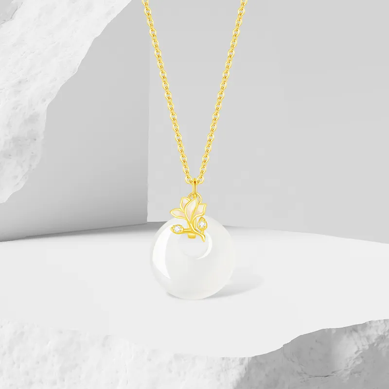 Thuban Ark Chalcedony Jade Necklaces Women's-1