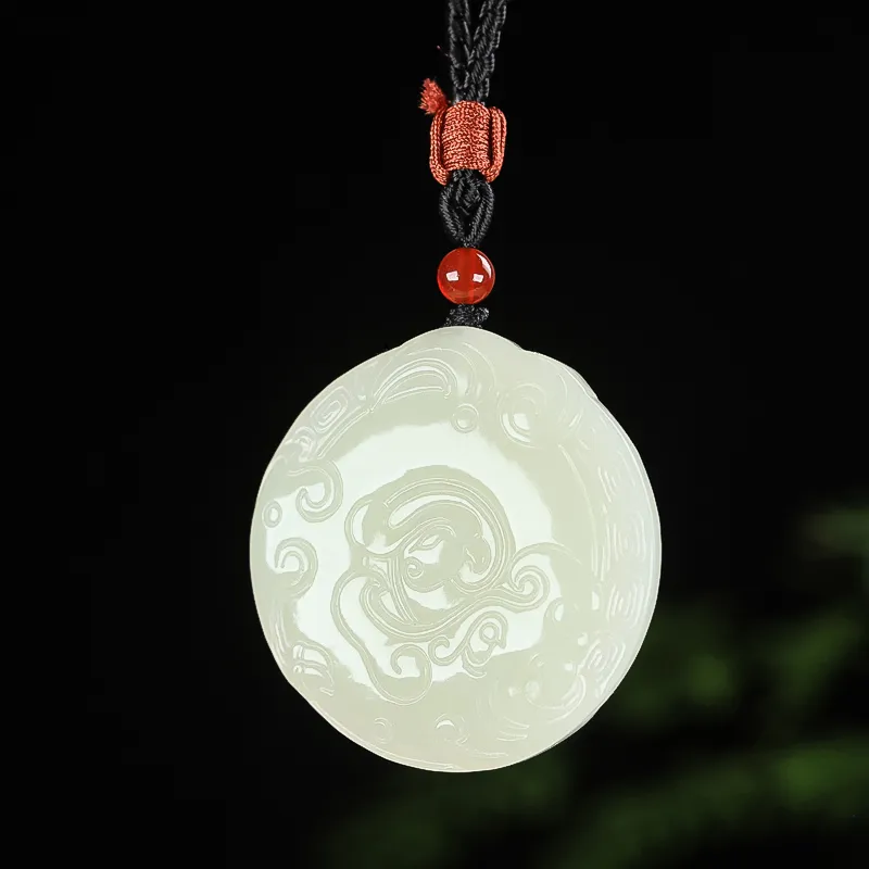 Shujie Hetian Jade Necklaces White Jade Women's-2