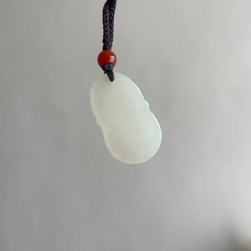 Shujie Hetian Jade Pale Greenish White Jade Unisex-3