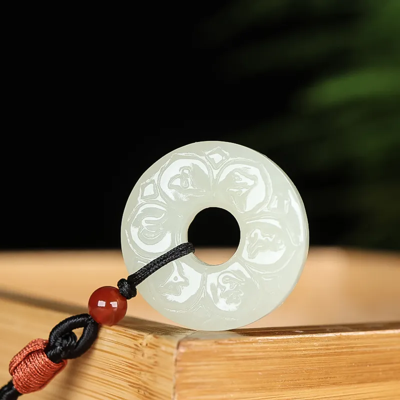 Shujie Hetian Jade Necklaces White Jade Unisex-4
