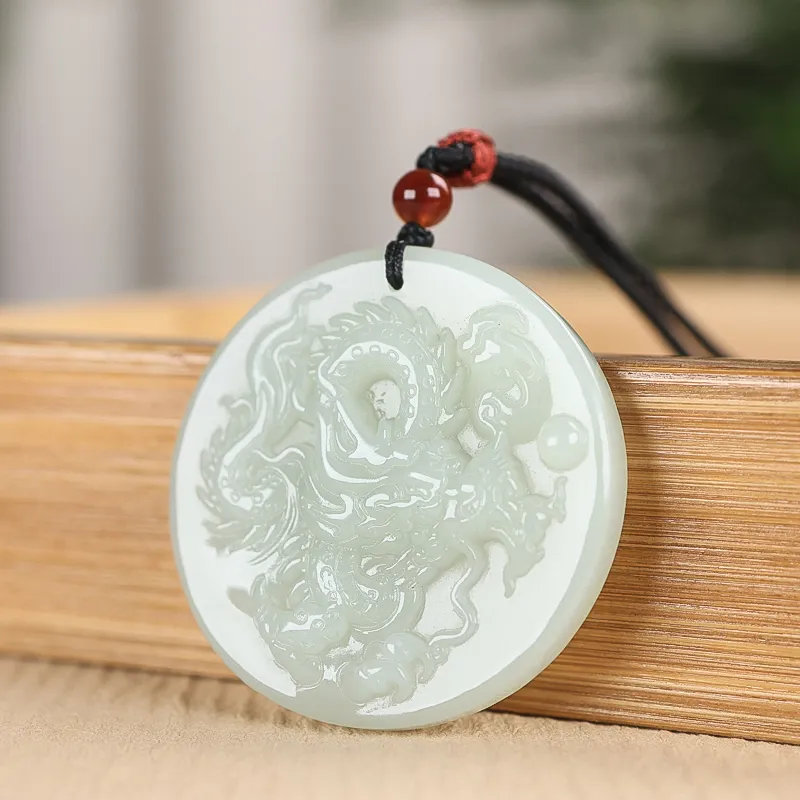 Shujie Hetian Jade Necklaces White Jade Unisex-4