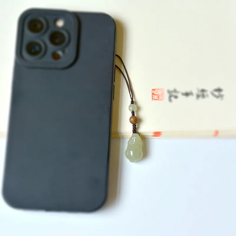 Shujie Pendants Pale Greenish White Jade Unisex-6