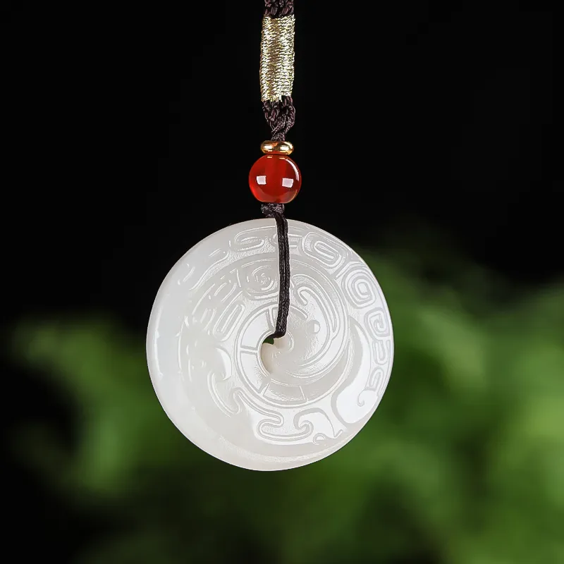 Shujie Hetian Jade Necklaces White Jade Unisex-1