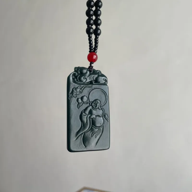 Shujie Hetian Jade Necklaces Green Jade Unisex-1