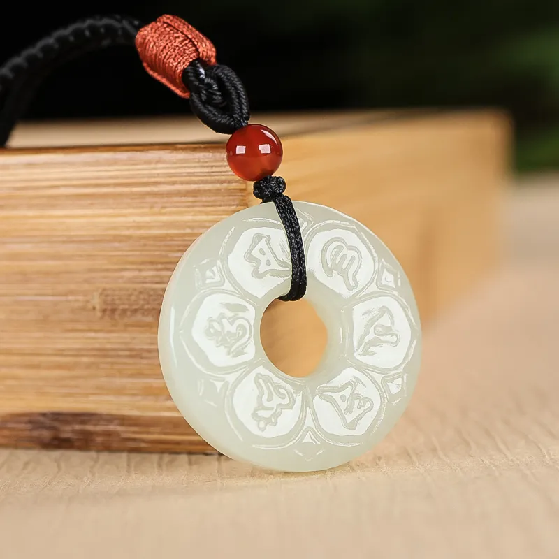 Shujie Hetian Jade Necklaces White Jade Unisex-2