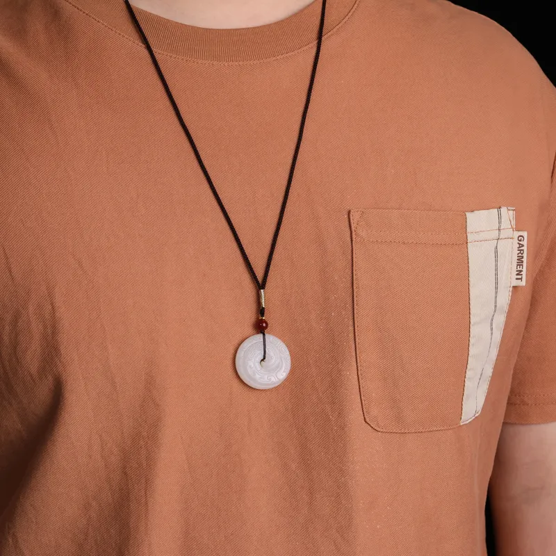 Shujie Hetian Jade Necklaces White Jade Unisex-6