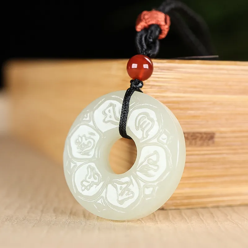 Shujie Hetian Jade Necklaces White Jade Unisex-3