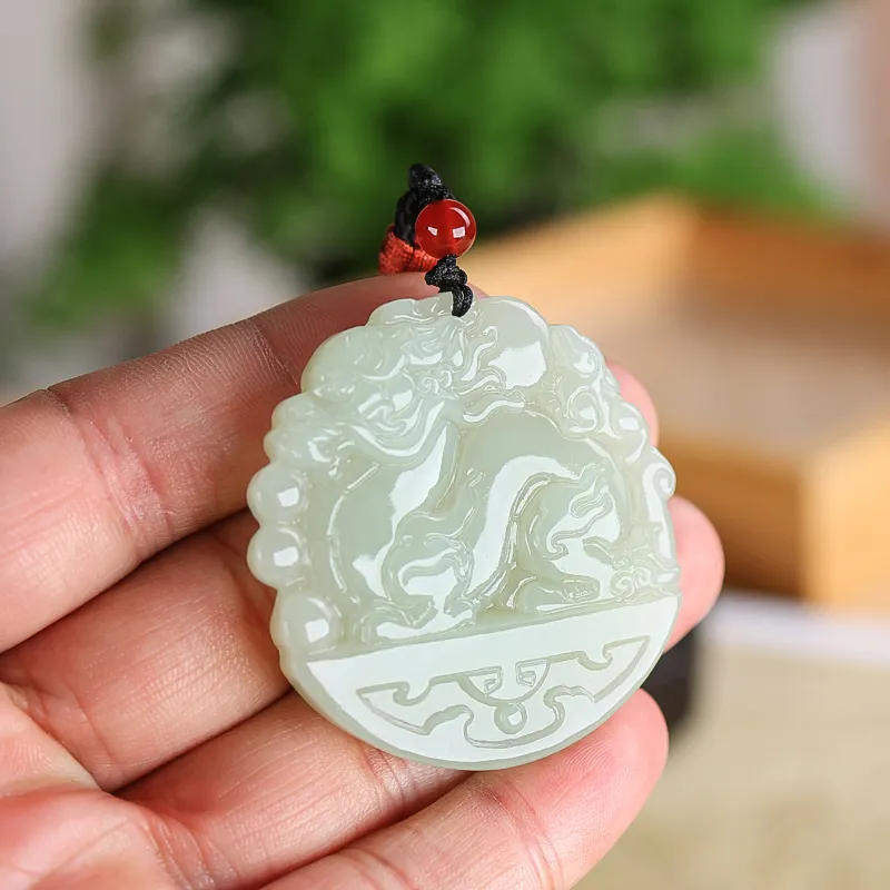 Shujie Hetian Jade White Jade/Pale Greenish White Jade Unisex-6